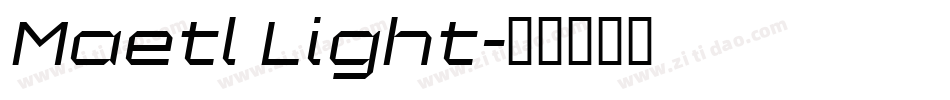 Maetl Light字体转换